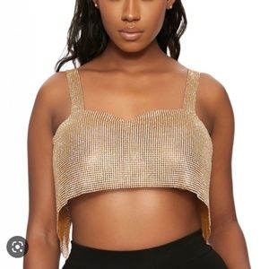 Naked Wardrobe gold chain top